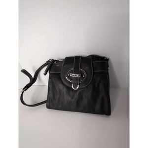 NINE WEST Handbag Black Crossbody purse Leather Upper